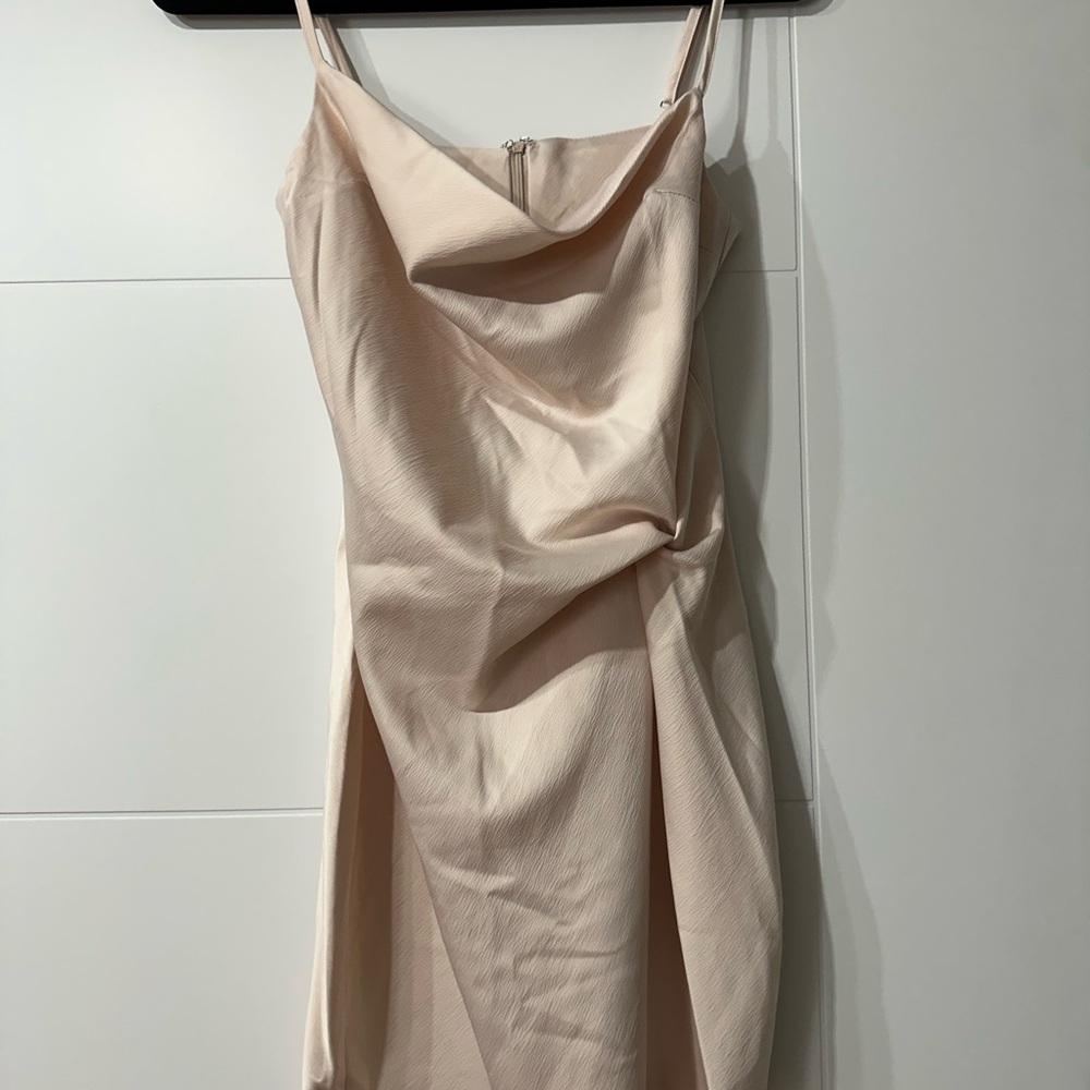 Glam Cream Mini Dress